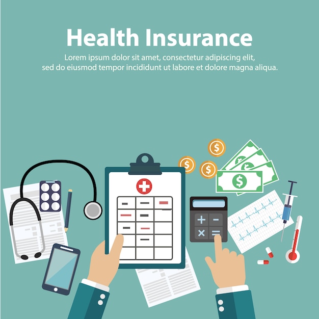 Health insurance background design