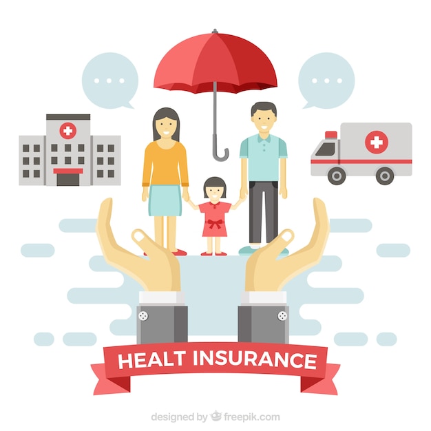 Free vector health insurance background