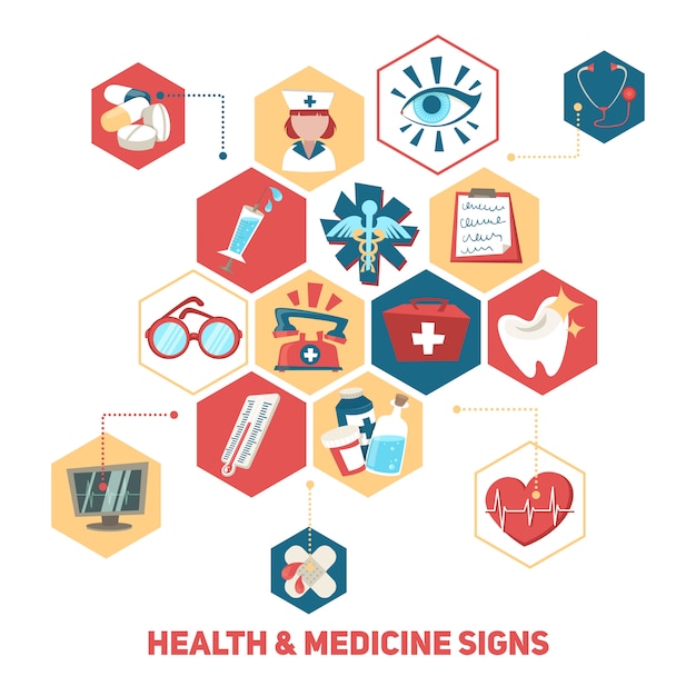 Free Vector health and medical elements concept