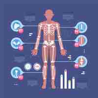 Free vector health medical infographic template