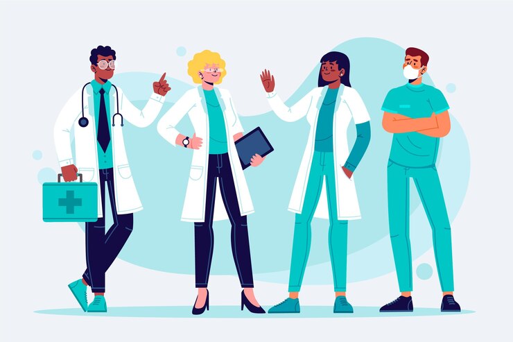Free Vector health professional collection