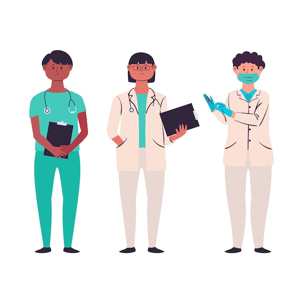 Health professional team collection