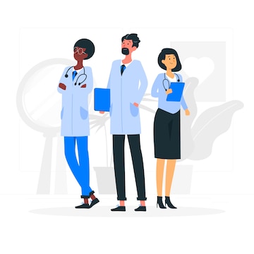 Free Vector, Health professional team concept illustration