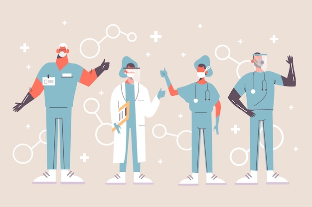 Free Vector health professional team design