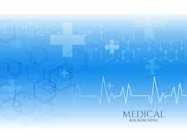 Free vector healthcare blue color medical concept background