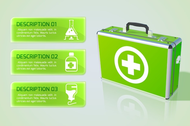 Free vector healthcare infographic concept