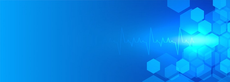 무료 Vector 의료 및 의료 파란색 배경 배너