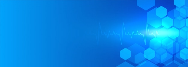 healthcare and medical blue background banner