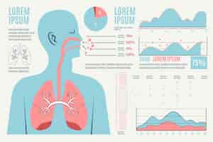 Vettore gratuito infografica medica sanitaria