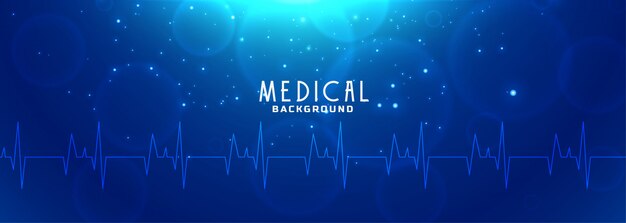 Healthcare and medical science blue banner