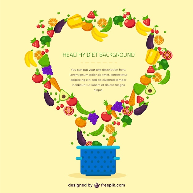 Free vector healthy diet background