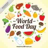 Vettore gratuito dieta sana per la giornata mondiale dell'alimentazione