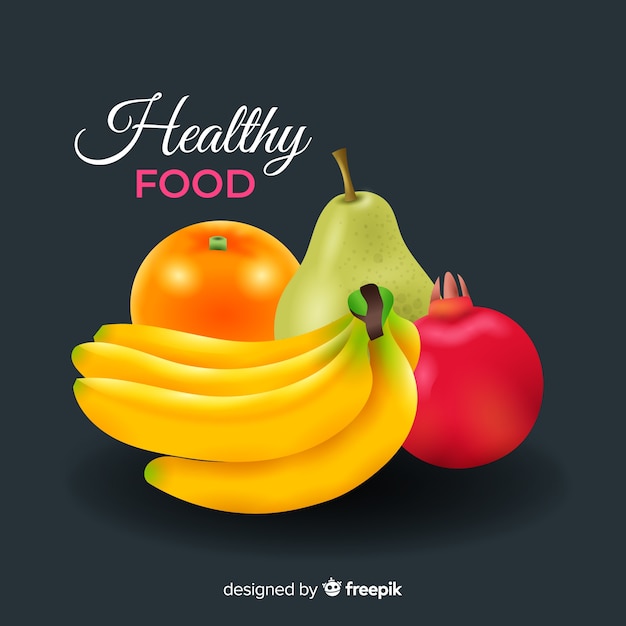 Бесплатное векторное изображение Здоровая пища фон