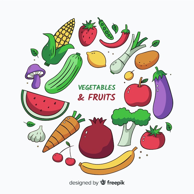 Free vector healthy food background