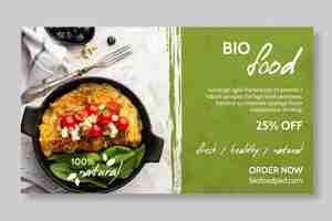 Free vector healthy food banner template