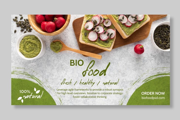 Free Vector healthy food banner template