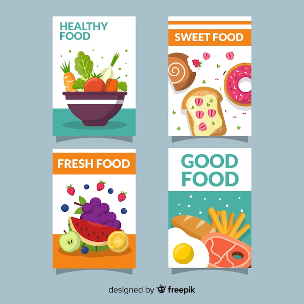 Healthy food card collection