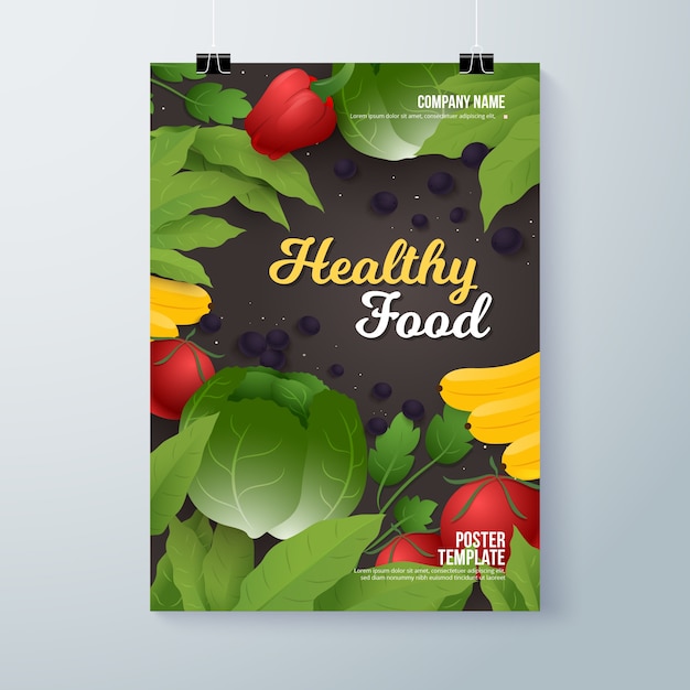 Free vector healthy food flyer template