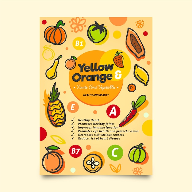 Free vector healthy food flyer template