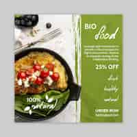 Free vector healthy food flyer template