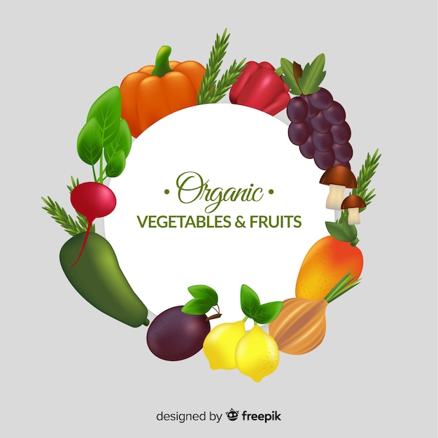 Free vector healthy food frame background