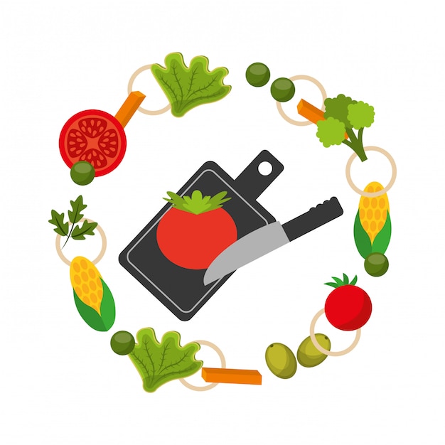 Healthy food frame