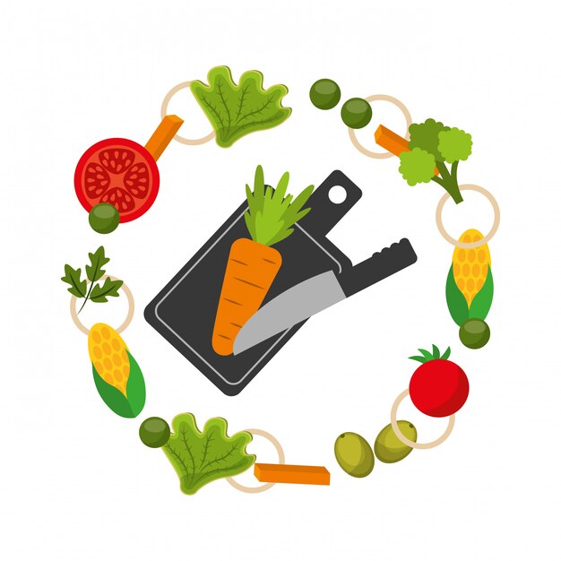 Healthy food frame