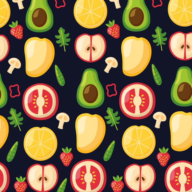 Healthy food fresh pattern