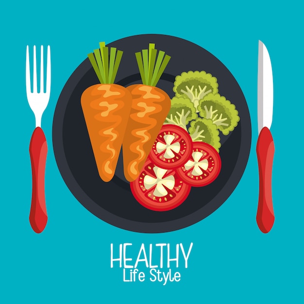 Free vector healthy food illustration