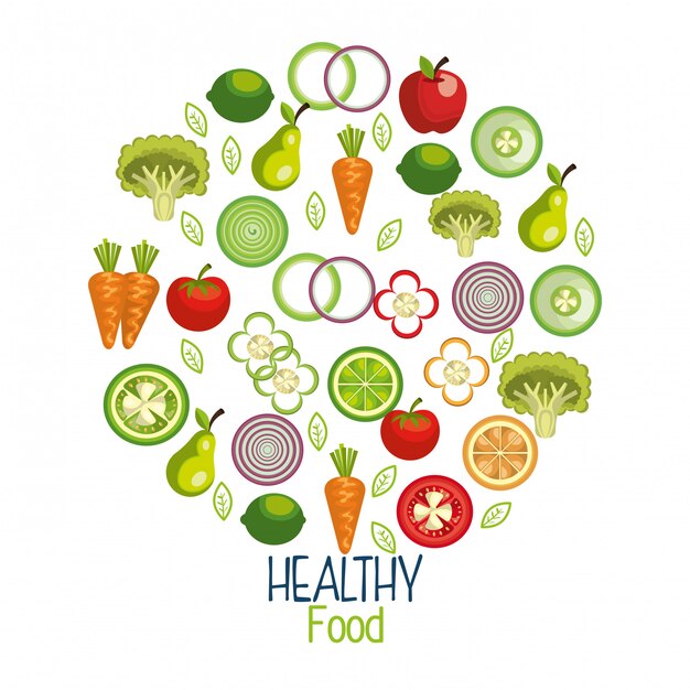 иллюстрация здоровой пищи