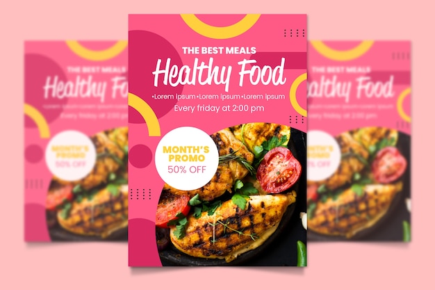 Free vector healthy food menu template