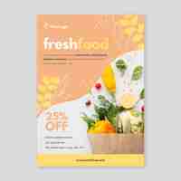 Free vector healthy food menu template