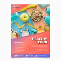 Free vector healthy food menu template