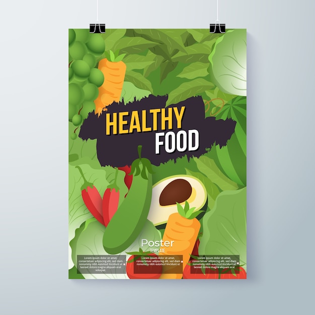 Free vector healthy food poster style