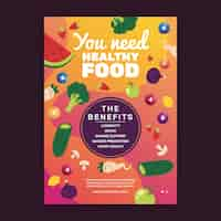 Free vector healthy food poster template