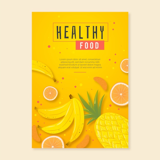 Healthy food poster template