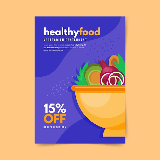 Free vector healthy food poster template