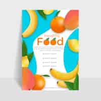 Free vector healthy food poster template