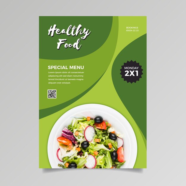 healthy food poster template