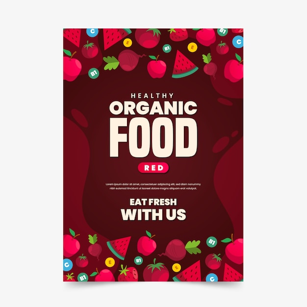 Free vector healthy food poster template