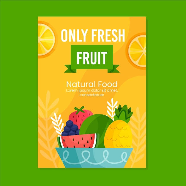 Free vector healthy food poster template