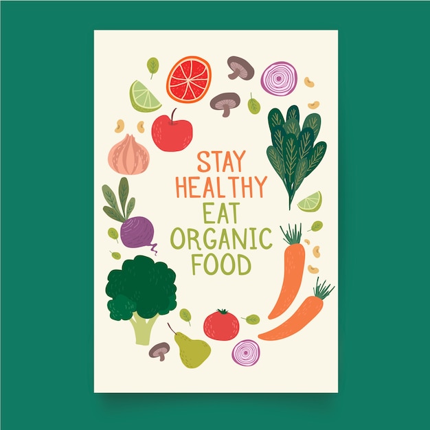 Healthy food poster template