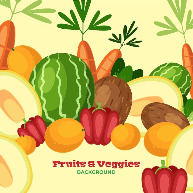 Free vector healthy foodstuff background