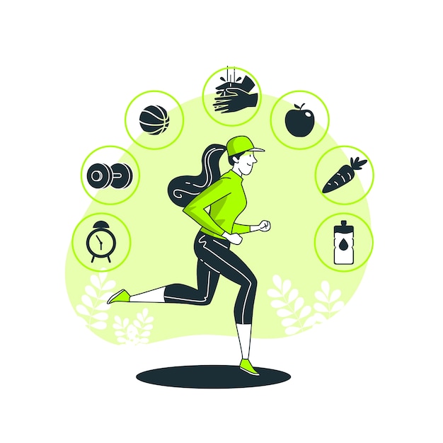 Free vector healthy habit concept illustration