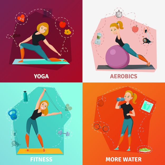 Free vector healthy lifestyle concept
