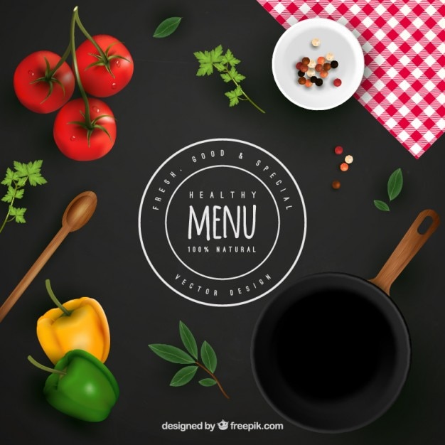 Healthy menu background