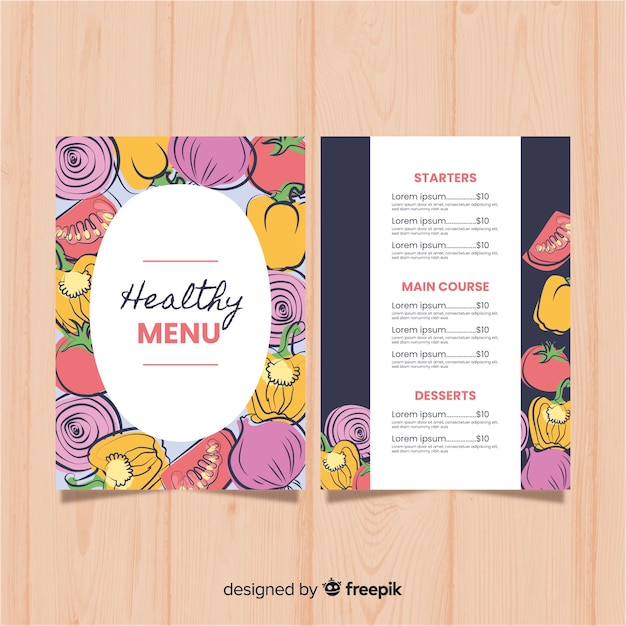 Healthy menu template
