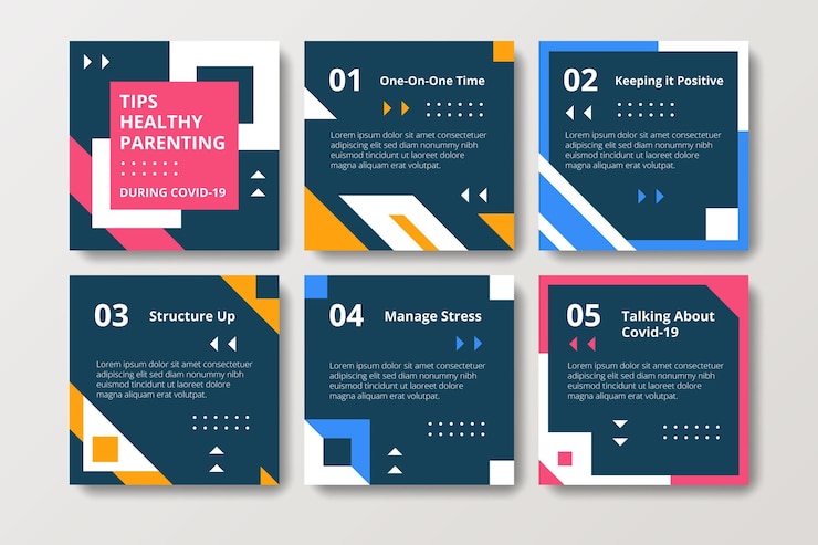 Free Vector healthy parenting tips for instagram