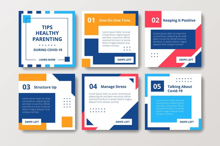 Free Vector healthy parenting tips for instagram