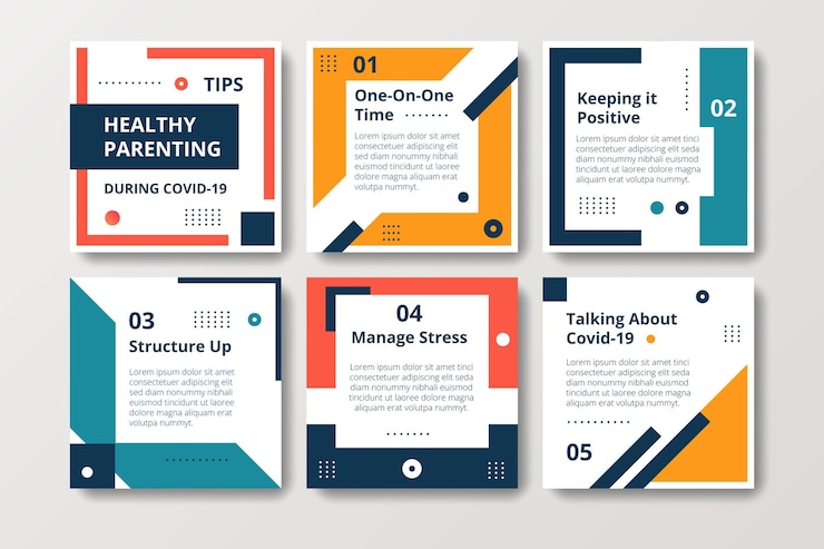 Free Vector healthy parenting tips for instagram